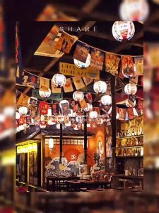 Bunting Flag Jepang Restoran Untuk Dekorasi Tanda Gantung