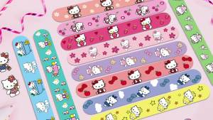Sanrio | 90 Pcs Hello Kitty Party Favors Set-Hello Kitty Slap Bracelets&Hello Kitty Stickers for Hello Kitty Party Supplies Favors