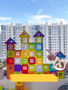 Khối xây dựng nhà trẻ em đồ chơi lắp ráp khối hạt lớn giáo dục an toàn không độc hại và thân thiện với môi trường