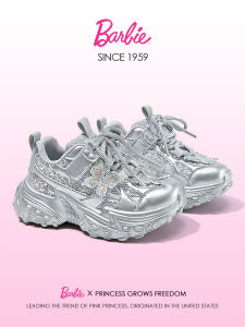 Barbie Girls Sport Shoes Fleece Lined Casual Shoes Anti-slip Wear-resistant Low Cut Fabric Synthetic Leather Outdoor Shoes