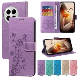 กระเป๋าสตางค์หนังแม่เหล็กสําหรับ OnePlus 13 Ace 2V 3V 12 12R 13R Pro Nord 3 4 N30 CE3 CE4 Lite ฝาครอบโทรศัพท์ |   ผีเสื้อ