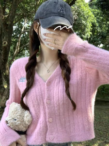 Áo Len Cardigan Dệt Kim Mềm Mại Tay Dài Ngắn Dáng Rộng Cho Nữ Mùa Đông 2025 Áo Khoác Ngoài Thường Ngày Thoải Mái