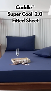 Cuddle™ Ice Silk Super Cool 2.0 Fitted Sheet | Cooling Fitted Sheet Set | Soft Breathable Smooth & Cool Touch Bedsheet