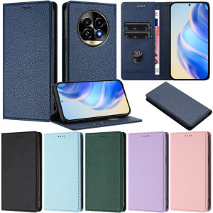 Luxury Flip Case For Oppo Realme 13 Pro Plus 5G Realme 11X 12X 5G Realme C61 C63 C67 C65 Realme 12 Plus 5G Litchi Book Wallet Card Soft Leather Magnetic Skin Cover
