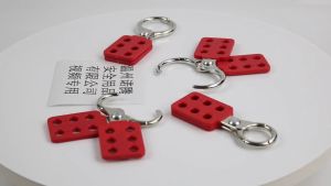 6 Hole Keyed Different Heavy Duty Lockout Kit Steel Lockout Hasp 25mm