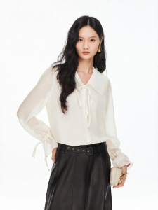 Vero Moda | Áo Nữ Mới Thu Có Cổ Thêu Ren Dây