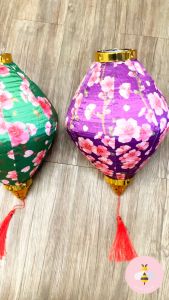 Pinky Bee Lampion Diamond Imlek Chinese New Year 12" Blue Cherry