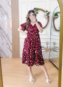 Massayu Homedress Kancing Baju Santai Wanita Bahan Adem Lembut Menyerap Keringat