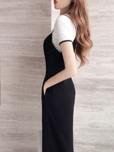 High Waist Wide Leg Pants Womens Casual Slimming Chiffon High-End Feeling Straight Tube Thin Strap Onesie Long Pants
