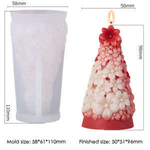3D Christmas Tree Candle Silicone Mold DIY Christmas Party Decoration Aromatherapy Plaster Making Moulds Home Ornament Gifts