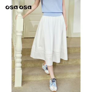 OSA | Summer New Lace Stitched Puff A-Line Dress