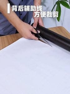 Black Wood Contact Paper Peel and Stick Wallpaper for Countertops Removable Wallpaper Cabinets Drawers Vinyl Wrap Self-Adhesive Kitchen Wallpaper
