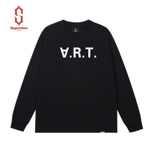 American Casual Style Long Sleeve T-Shirt Mens Loose Fit Pure Cotton round Neck Printed Top Youth Fashion Spring Autumn Wear