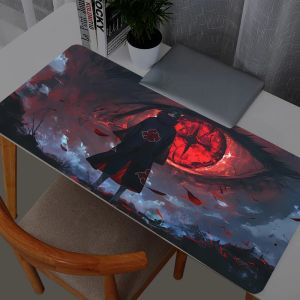 Bandai | Mouse Pad Anime Naruto Itachi Uchiha Gamer Large XXL Tablet Varmilo Keyboard Carpet Kawaii Gaming Accessories Mousepad