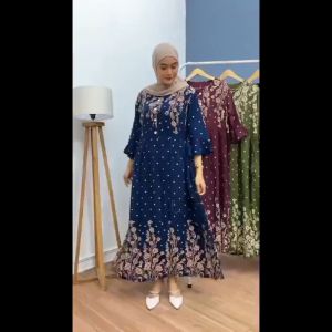 Gamis rayon jumbo ld 130 dress jumbo kekinian daster jumbo busui