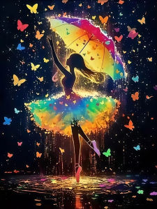 BILIBILI | Acrylic Paint By Numbers Ballet Girl Pattern Painting By Numbers on Canvas Coloring By Number for Adults Paint Digital Art