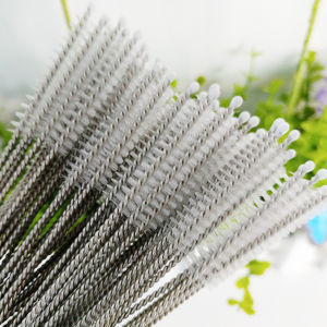 Makayo แปรงล้างหลอดดูด จุกนม ขนไนล่อน ไม่ทำให้เป็นรอย  Stainless steel soft straw straw brush