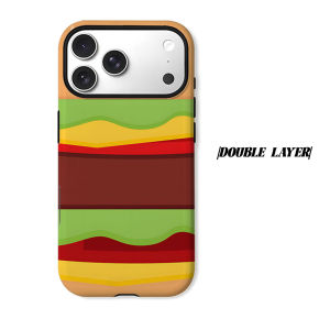 Burger Layer Phone Case for iPhone 18 17 16 15 14 13 12 11 Air Pro Max Plus Double-layer Cover