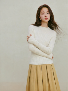 INMAN | Soft Long Sleeve Crewneck Sweater Wool Knitwear Autumn Wearable Striped Design