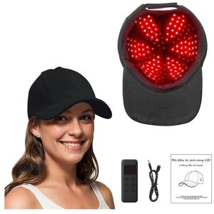 Mũ Trị Liệu Ánh Sáng Đỏ LED Hồng Ngoại 2026 Chống Rụng Tóc Thư Giãn Da Đầu Chống Viêm Kích Thích Mọc Tóc