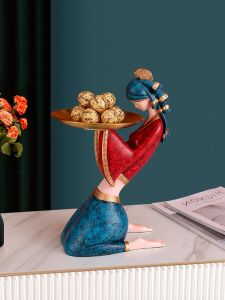 Nordic Minimalist Creative Home Decor Key Storage Organizer Entrance Hallway Decorative Accessories Handmade Resin Figure