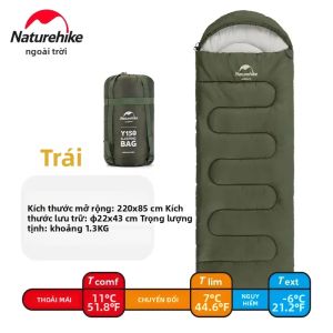 NatureHike | Naturehike Siêu Nhẹ Túi Ngủ Đôi Có Thể Mở Rộng 4 Mùa Di Động Đi Bộ Đường Dài Cắm Trại Chăn Cho Người Lớn Phạm Vi Nhiệt Độ Thoải Mái 15 ℃ ~5 ℃