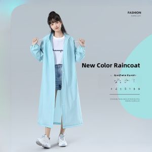 Non-Disposable Portable Adult Card Raincoat Outdoor Transparent Overall Childrens Raincoat EVA Raincoat for Sports And Outdoors