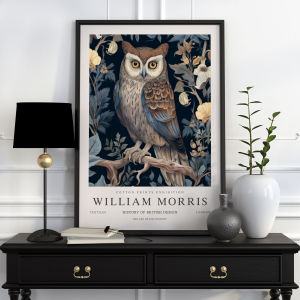 Neutral William Morris Poster Picture Botanical Animals Canvas Prints Vintage Wall Art Decorations for Living Room Exhibition