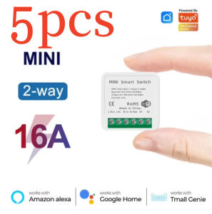 WiFi Smart Switch 16A Module 2-way Control Mini Switch Breaker Works with Tuya Smart Life App Alexa Google Alice 1/10pcs
