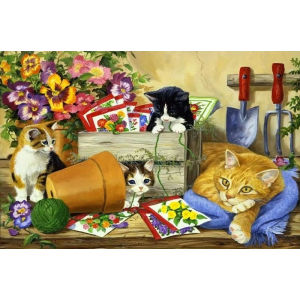 52*38cm 500 Pieces Jigsaw Puzzle for Adults Painting The Cat in The Bower Paper Puzzles Home Decor Wall Display Festival Gift