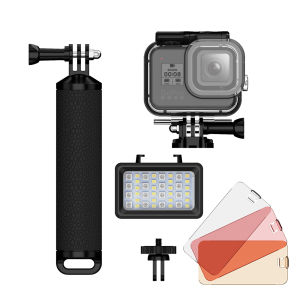 Seafrogs ไฟฉายกันน้ําขนาด SL-19ลูเมนไฟ LED ใต้น้ํากําลังสูง2000ลูเมนสว่างยาว60เมตรสําหรับ Gopro กล้อง Canon SLR โคมไฟเติมไฟวิดีโอดําน้ําติดตั้ง