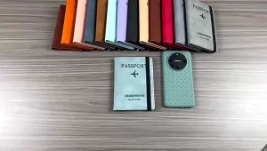 RFID Protection Passport Holder Leather Passport Cover Credit Card Travel Passport Cover Travel Sim Card Case Holder