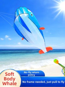 SPACECYCLE | Flexible Flying Easy-to-Use Boneless 3D Whale Shape Kite