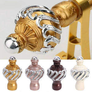 Châu Âu Thanh treo rèm Trang Trí Đầu Cổ Điển Roman Rod Cắm đường ray treo rèm Niêm Phong Tay Áo Đầu Nhà Rèm phòng ngủ Phụ Kiện