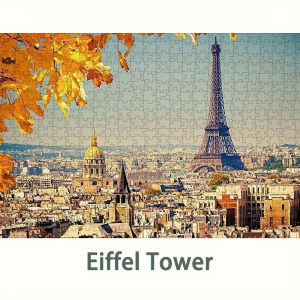 500/1000/1200/2000PCS Jigsaw Puzzle Eiffel Tower Landscape Animation Art For Adults Great Weekend Relaxation And Family Fun