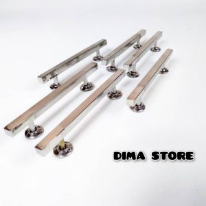 ( 6 biji ) Termurah Handle Kotak Laci Lemari Jendela Kitchen Set Bahan Stainless Stell Dop Dan Cat Natural Minimalis Kuat Awet Anti Karat