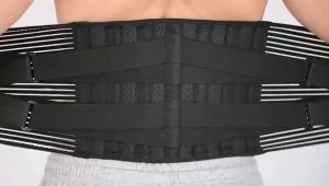 Adjustable Lower Back Protector Brace with 6 Stays Anti-skid Double Pull Waist Support Belt Spine Lumbar Back Pain Relief