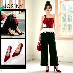 Josiny | Bridal Red High Heels Multi-purpose