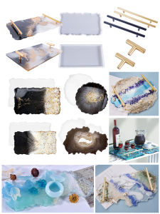 ช่องส่ง DIY ขนาดใหญ่สำหรับงานฝีมือ วัสดุ Epoxy Resin แบบหยด รูปแบบ Silicone Model Casting ช่องส่งแบบเคลือบเงา