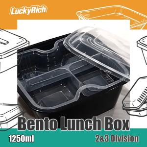 LuckyRich - Bento Lunch Square Box   25pcs 2 Division or  25pcs 3 Division per pack orders