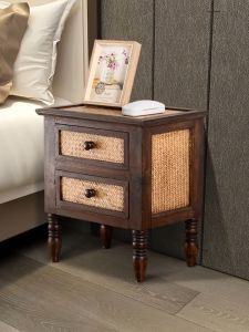 โต๊ะหัวเตียง 2 ลิ้นชัก ตู้เก็บของข้างเตียง โต๊ะวางโคมไฟ โต๊ะข้างเตียง โต๊ะวางของ เฟอร์นิเจอร์ตกแต่งโรงแรม เฟอร์นิเจอร์ตกแต่งบ้าน