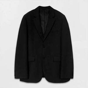 ชุดทางการธุรกิจสไตล์ฮ่องกงสำหรับฤดูใบไม้ผลิและฤดูใบไม้ร่วงเสื้อสูทตัวนอกดูแพงสำหรับนักเรียนชุดสูทลำลองสีดำสุดแนวสไตล์เกาหลีสำหรับผู้ชาย