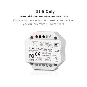 LED Dimmer 220V 230V Wireless Remote Control AC Triac RF Switch Push Dimmer 2.4G Touch Dimer for LED Lamp Bulb Light MJJC-S1-B