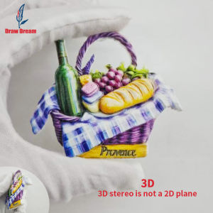 1Pc Provence Creative 3D Embossed Refrigerator Magnet World Travel Souvenir Collection Suitable for Home and Office Decoration Personalized Exclusive Travel Souvenir Magnetic Refrigerator Magnet Home Decoration Kitchen Room Office Cabinet Crafts...