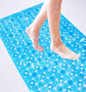 #01  Bathroom Non-slip Mat PVC Bath Shower Pad Door Mat Waterproof With Foot Massage Safety Anti-Bacter