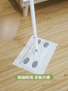 Worthbuy 360° Rotation Dry / Wet Electrostatic Dust Removal Paper Flat Dust Mop Pengelap Lantai