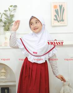 Hijab Anak sekolah Gladis 6-10 Tahun Kaos Pe premium Jilbab instan Anak Putih Kerudung Anak perempuan Muslim
