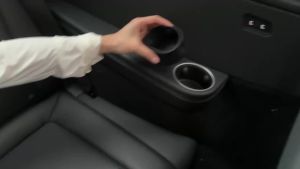 2Pcs 3rd Row Side Cup Holder Case Fits Tesla Model Y L 6 Seater 2026 Silicone Bottle Pad Anti-scratch Interior Styling