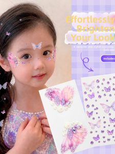 WAMEN | 3D Butterfly Shiny Face Stickers