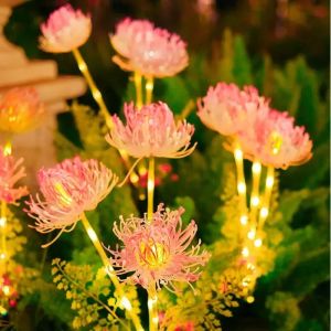 Two Pack Garden Summer External Solar Lights Eternal Flower Sunflower LED Solar Lawn Lamp Festival Outdoor Wedding Camping Party Decor